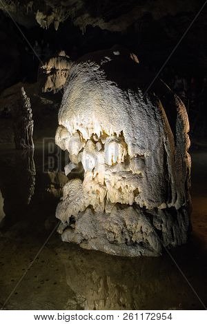 Tatranska Kotlina, Slovakia - September 25: Visitors In Belianska Cave On September 25, 2018 In Tatr