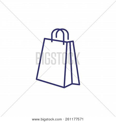 Shopping Bag Line Icon. Package, Purchase, Gift. Shopping Concept. Vector Illustration Can Be Used F