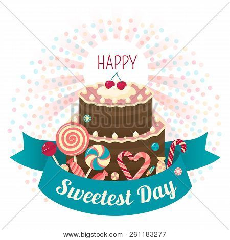 Sweetest Day Concept Background. Flat Illustration Of Sweetest Day Vector Concept Background For Web