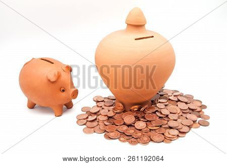 Mud Boxes To Store Coins, Centimo Euro Coins