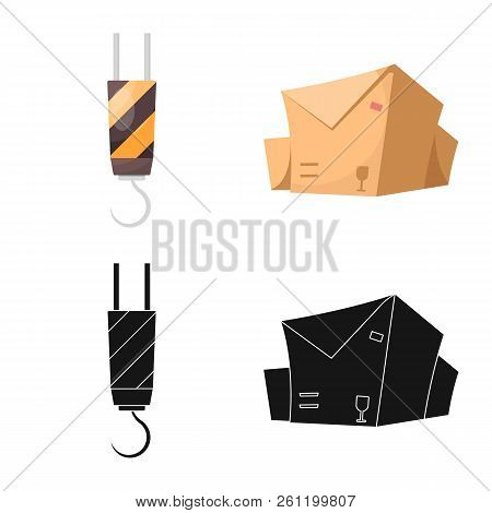 Vector Design Of Goods And Cargo Icon. Set Of Goods And Warehouse Vector Icon For Stock.