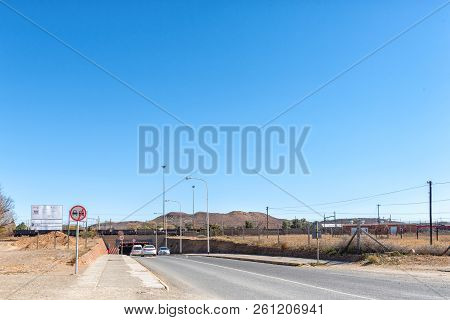 De Aar, South Africa, August 6, 2018: A Road Subway In De Aar In The Northern Cape Province. Vehicle