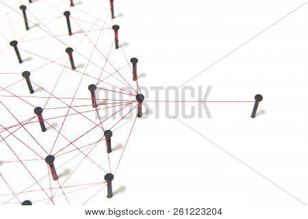 Linking Entities, Social Media, Communications Network, One Person Connected To The Rest Networks. N