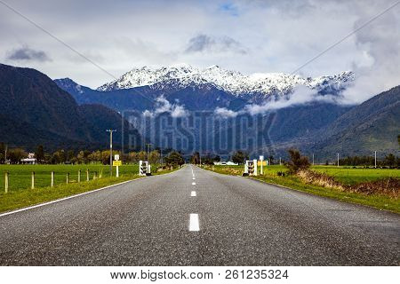 Scenic Of Route No.6 Franz Josef Glacier Area  Westcoast Of Southland New Zealand