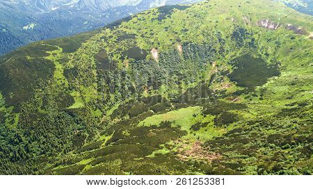 View Of The Mountains From A Bird's Eye View