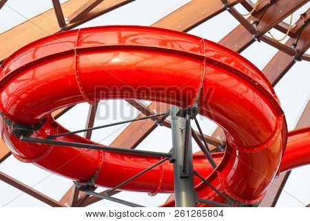 Picture Of A Spiral Water Slide In Oradea, Romania