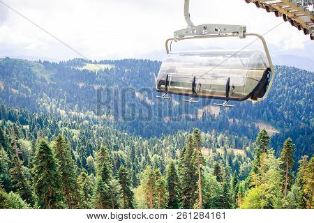 Ropeway On Top Roza Peak. Sochi, Krasnodar Krai, Russia