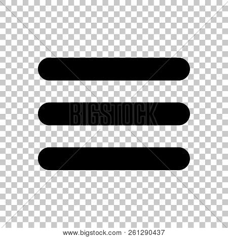 Hamburger Menu. Web Icon. On Transparent Background.