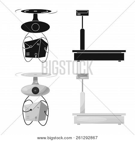 Vector Illustration Of Goods And Cargo Sign. Set Of Goods And Warehouse Vector Icon For Stock.