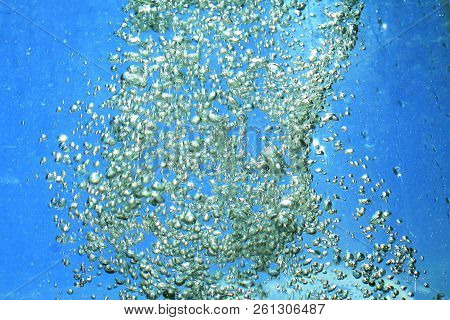 Fresh Water With Underwater Bubbles Texture Background