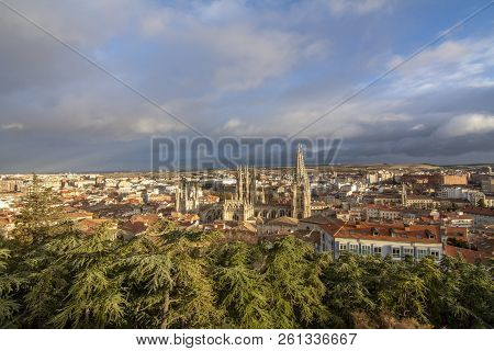 View Of The Historical Center Of The City Burgos From The Viewpoint Of The Castle