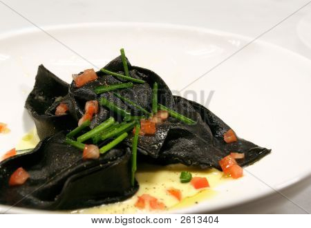 Mantı siyah Squid mürekkep