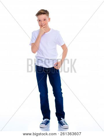 The Little Boy Is Thinking.