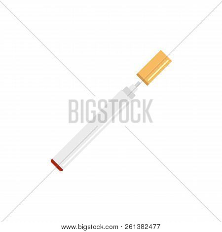 Electronical Cigarette Icon. Flat Illustration Of Electronical Cigarette Icon For Web Design