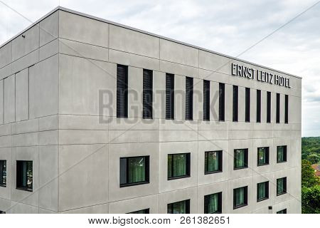 Wetzlar, Germany 17. June 2018:  Company Building Of Leica Camera Ag, Leitz Park, Wetzlar, Hesse, Ge