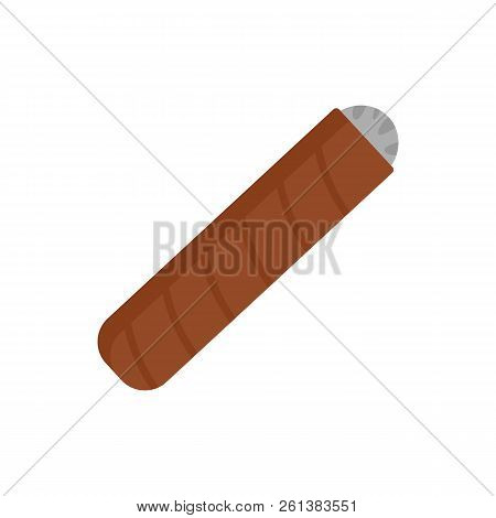 Narcotic Cigar Of Cuba Icon. Flat Illustration Of Narcotic Cigar Of Cuba Icon For Web Design