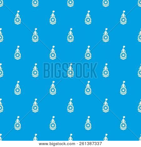 Locomotive Pattern Vector Seamless Blue Repeat For Any Use