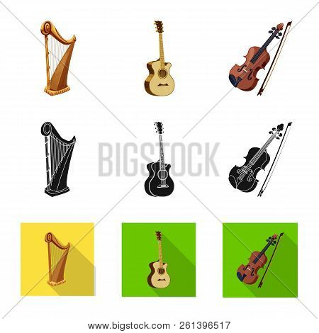 Vector Design Of Music And Tune Logo. Set Of Music And Tool Vector Icon For Stock.