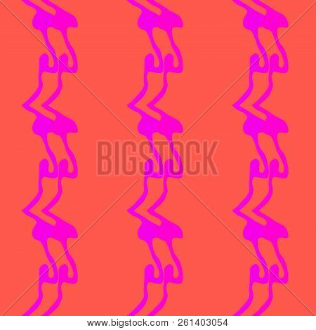 Seamless Pattern Background Of Multicolored Lines With Scribbler.