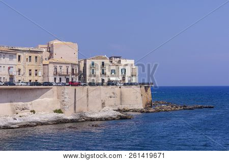 View Of Ortygia Island From The Sea Side, Siracusa, Sicily