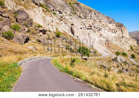 Vardzia Is A Cave Monastery Site Located Near Aspindza, Georgia. It Is A Very Popular Tourist Destin