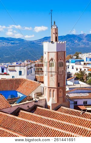 El Masjid El Aadam El-masjid El-aadam Grand Mosque In Chefchaouen. Chefchaouen Is A City In Northwes