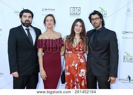 AVALON - SEP 29:  Israel Trulin, Diliana Deltcheva, Paola Trulin, Salvador Lleo at the Catalina Film Festival - Saturday Red Carpet at the Casino on September 29, 2018 in Avalon, CA