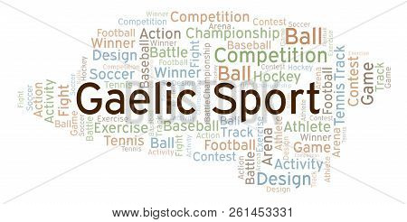 Gaelic Sport Word Cloud. Made With Text Only.