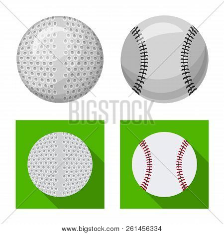 Vector Illustration Of Sport And Ball Sign. Set Of Sport And Athletic Vector Icon For Stock.