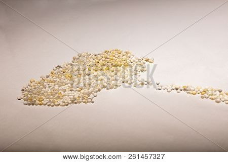 Macro Of Silica Gel Balls Laying On White Background