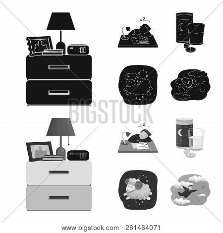 Vector Design Of Dreams And Night Logo. Collection Of Dreams And Bedroom Vector Icon For Stock.