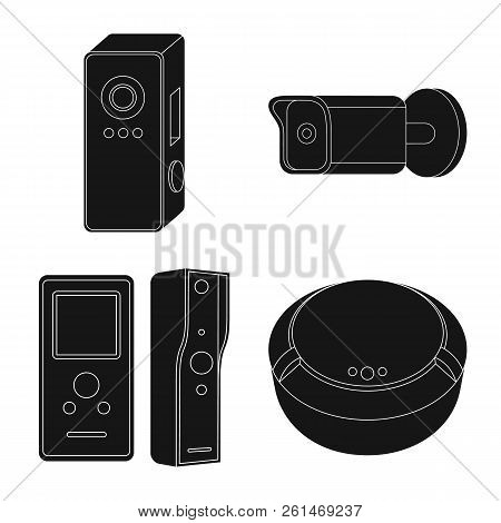 Isolated Object Of Cctv And Camera Sign. Collection Of Cctv And System Vector Icon For Stock.