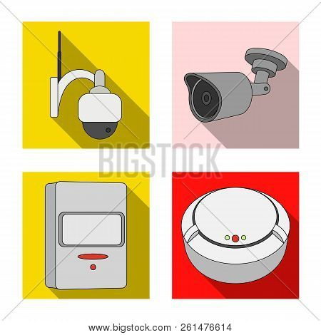 Vector Design Of Cctv And Camera Symbol. Collection Of Cctv And System Stock Symbol For Web.