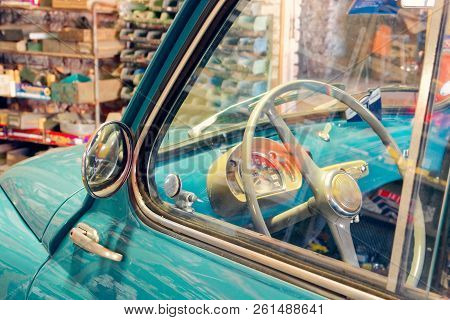 Montagnana, Italy August 27, 2018: Retro Car Fiat 600 1955 Release.