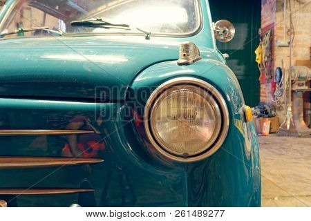 Montagnana, Italy August 27, 2018: Retro Car Fiat 600 1955 Release.