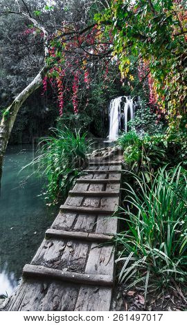 Gorg Del Moli Dels Murri Located In La Garrotxa Girona Catalonia