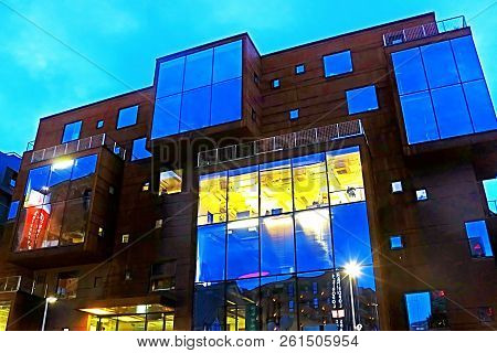 Tallinn, Estonia - August 30, 2018: Scandinavian Architecture Of Rotermann Quarter