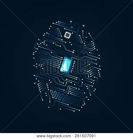fingerprint scanning vector photo free trial bigstock