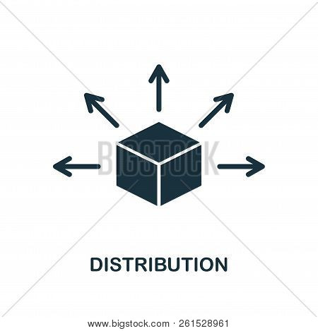 Distribution Icon. Monochrome Style Design From Blockchain Icon Collection. Ui And Ux. Pixel Perfect