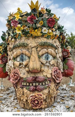 Les Baux, France - June 26, 2017: The Artwork, Titled Spring Is Four Seasons Three-dimensional Inter