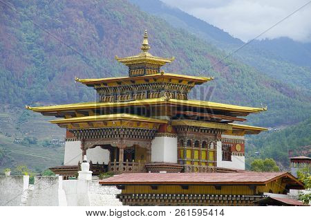 Pungtang Dechen Photrang Dzong Or Palace Of Great Bliss. Entrance . Administrative Centre. Punakha D