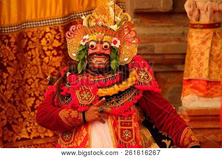 Man Dressed In Balinese Clothes To Do Balinese Dance
