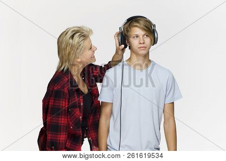 Generation Gap. Male Teenager Not Talking After An Argument