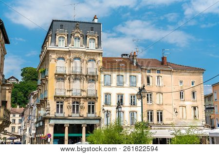 Typical French Buildings In Epinal, The Vosges Department Of France
