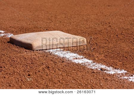 Baseball fältet tredje bas