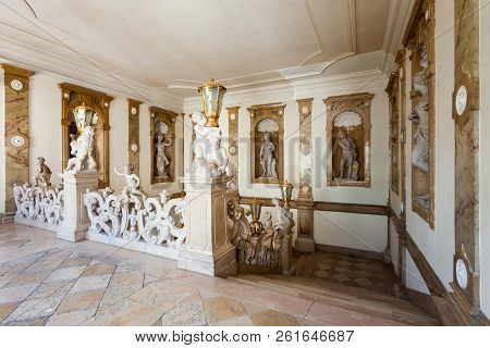Salzburg, Austria - May 18, 2017: Mirabell Palace Or Schloss Mirabell Interior In Salzburg City, Aus
