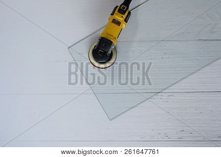 Window And Glass Cleaning, Polishing, Remove Scrathes, Background For Construction Business