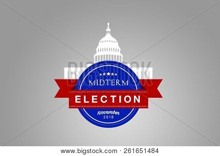 Illustration Idea For The November 2018 Us Midterm Election.