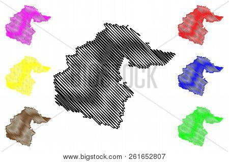 Tyumen Oblast (russia, Subjects Of The Russian Federation, Oblasts Of Russia) Map Vector Illustratio