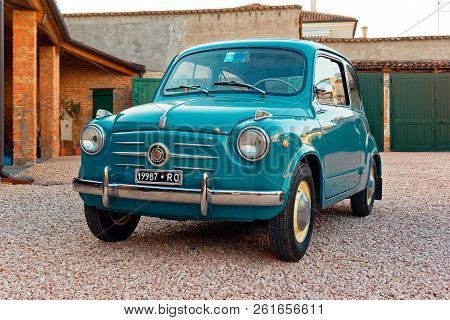 Montagnana, Italy August 27, 2018: Retro Car Fiat 600 1955 Release.